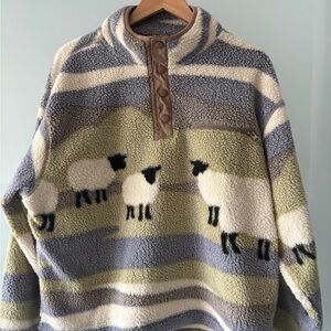 Twik Fleece Pullover with Sheep Design